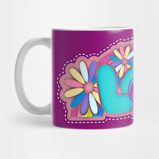 Hippie Love Typography Mug